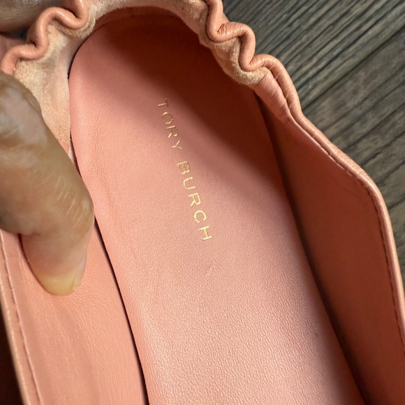 Tory Burch Claire Ballet Women's Flat Leather Shoes (Sweet Tooth / Gold) Size 6. - Picture 7 of 10